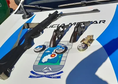 Armas apreendidas em Jacobina do Piauí