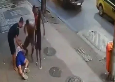 Idoso espancado por assaltantes em Copacabana