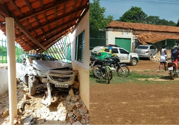 Prisma prata se envolveu em dois acidentes em Campo Maior