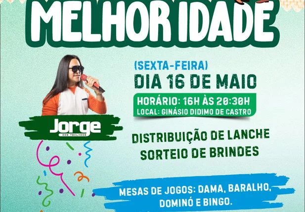 Forró da Melhor Idade será realizado nesta sexta-feira em Esperantina