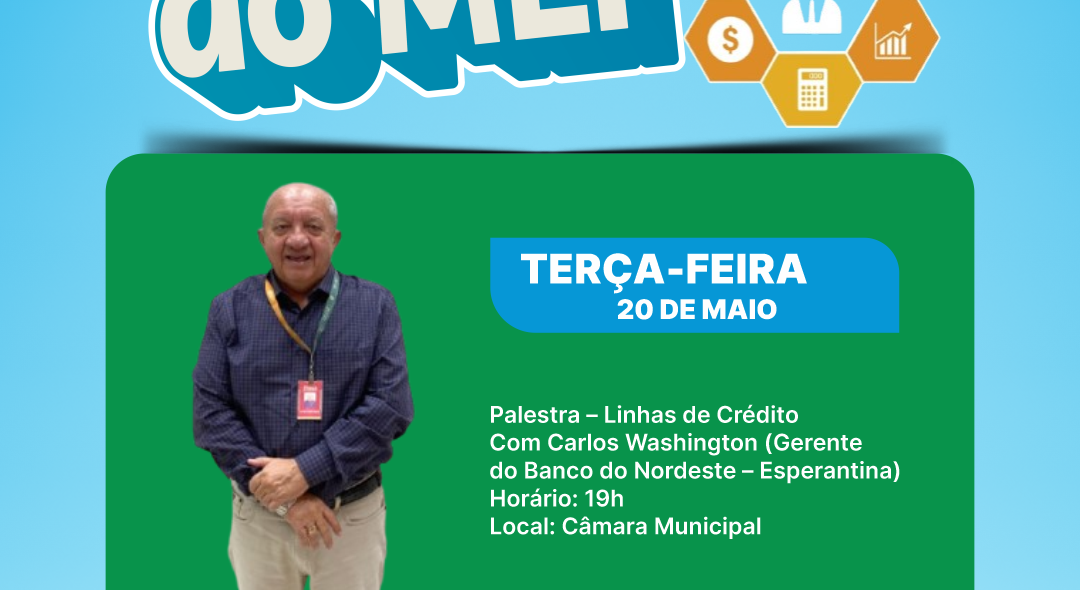Na terça-feira (20/05) a Sala do Empreendedor Itinerante estará nos povoados Mundo Novo e Jacaré da Vermelha