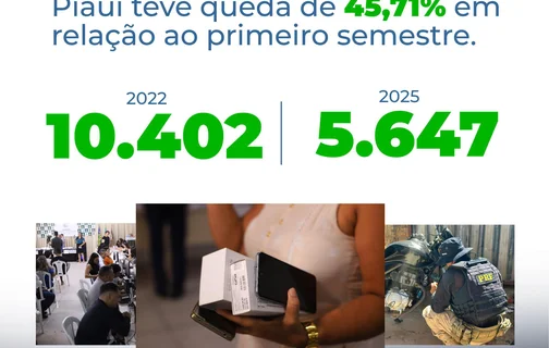 O relatório aponta que entre janeiro e junho deste ano, foram registrados 5.647 roubos